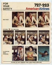 American Airlines Boeing 727-223 Safety Card OP 223  - $17.82