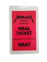 Metallica Backstage Concert Meat Meal Ticket Pass Original Rock Heavy Me... - $22.67