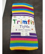Trimfit Girls&#39; Cotton-Spandex Tights Size 6-8 | Cherry Red Multicolor NWT - $145.31 MXN