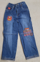 Vintage FUBU Athletics Sports Boys Denim Blue Jeans Pants Embroidered Si... - $32.41