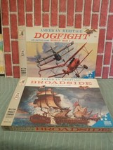 Vintage Milton Bradley American Heritage Broadside &amp; Dogfight Board Games 1962 - £141.02 GBP