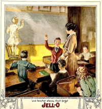 1922 Jell-O Dessert School  Lithograph XL Advertisement 14 x 11&quot; Gelatin - £26.66 GBP