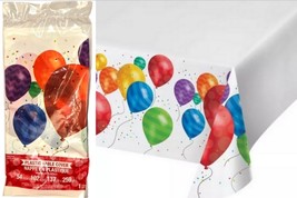 Balloon Blast Plastic Tablecloth 54&quot; x 102&quot; Birthday Party Tableware Sup... - $92.08 MXN