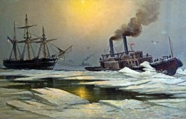 City Ice Boat No. 3 by G. Essig. Boat Art Print Reproductions Canvas Giclee - £7.56 GBP+