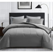 Full Size Comforter Set 7 Pieces Bed In A Bag - Down Alternative Bed Set With Sh - £62.47 GBP