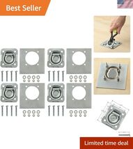 4-Pack - Recessed Pan D-Ring Trailer Tie Downs 6,000 Lb. Capacity and He... - $50.04