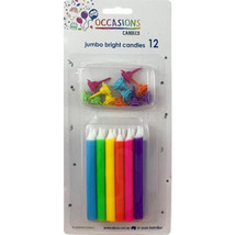 Alpen Jumbo Bright Candles with Holders (12pk) - £23.04 GBP