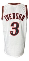 Allen Iverson Signed Custom White Pro-Style Basketball Jersey JSA ITP - £154.58 GBP