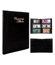 Currency Album for Notes(102 Pockets)Faux Leather Cover Currency Note Co... - $44.54