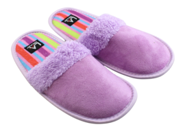 Ladies Sherpa Faux Suede Clog Slipper Plush House Slippers Lavender - £8.66 GBP