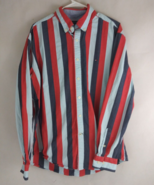 Vintage Tommy Hilfiger Classic Fit Multi-Color Striped Casual Shirt Size XL - $34.70 CAD