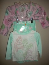 Disney Princess Girl&#39;s Toddler Size 2T 3 Piece Hooded Robe &amp; Pajama Set NWOT - £14.42 GBP