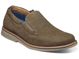 Nunn Bush Otto Moc Toe Slip On Walking Shoes Leather Mocha 84963-216 - £79.92 GBP