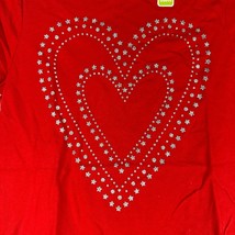 Crazy 8 Youth Girls Heart Pattern Short Sleeved Crew Neck T-Shirt Size XL Red - £7.59 GBP