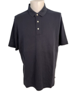 Lands&#39; End  Navy Blue Short Sleeve Polo Shirt Traditional Fit Size L - $14.24
