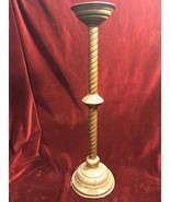Vintage LARGE Standing CANDLE HOLDER Brass SPIRAL - £55.12 GBP