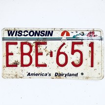  United States Wisconsin Dairyland Passenger License Plate EBE-651 - £14.68 GBP