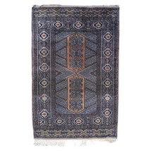 Handmade Vintage Uzbek Bukhara Rug 2&#39; x 3.1&#39; (61cm x 94cm), 1950s - 1C1144 - $279.17