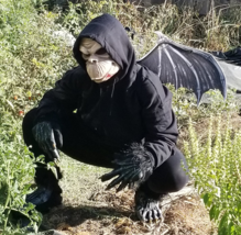 Rebob Costume Bat Wings Creepy Monkey Mask Halloween Cryptid Napa Valley Rebobs - £51.83 GBP+