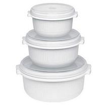 emsa 459061200 0.5/1/1.5 Litre 3-Dish Pack Micro Family Microwave, White  - $63.00