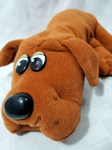 Vintage 1985 CHOCOLATE BROWN POUND PUPPY Short Ears 18&quot; LONG 807905 - $18.00