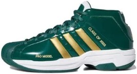 adidas Men&#39;s Pro Model 2G-SVSM Basketball Shoe Green/Gold/White FW3664 - £57.42 GBP