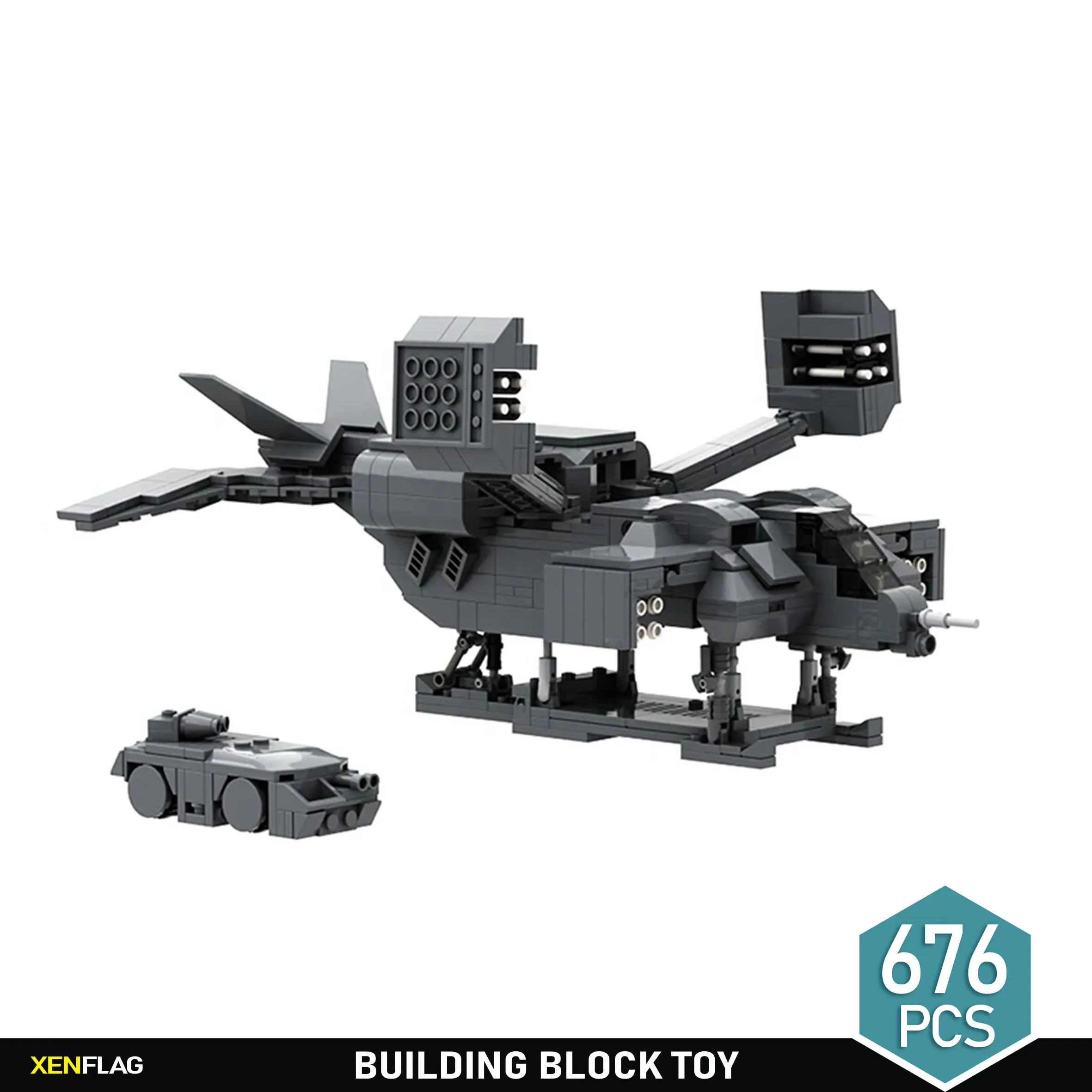 Alien transport aircraft building block children s diy puzzle toy decoration model gift thumb200