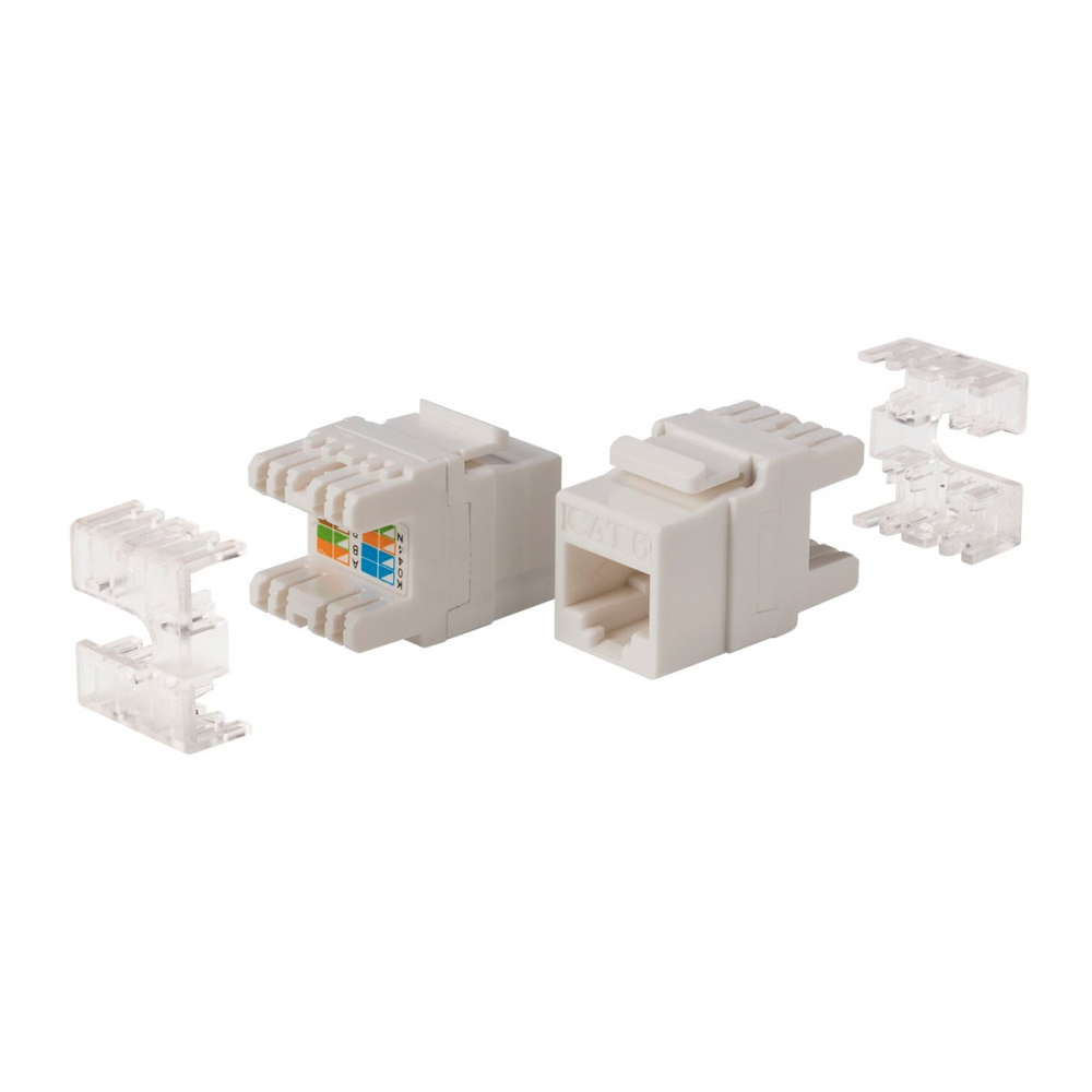 Monoprice 15695 MONOPRICE CAT6 RJ-45 180-DEGREE PUNCH DOWN KEYSTONE JACK... - $22.28