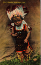 Vtg Postcard, Heap Big &quot; Little Indian Chief&quot; - £5.08 GBP