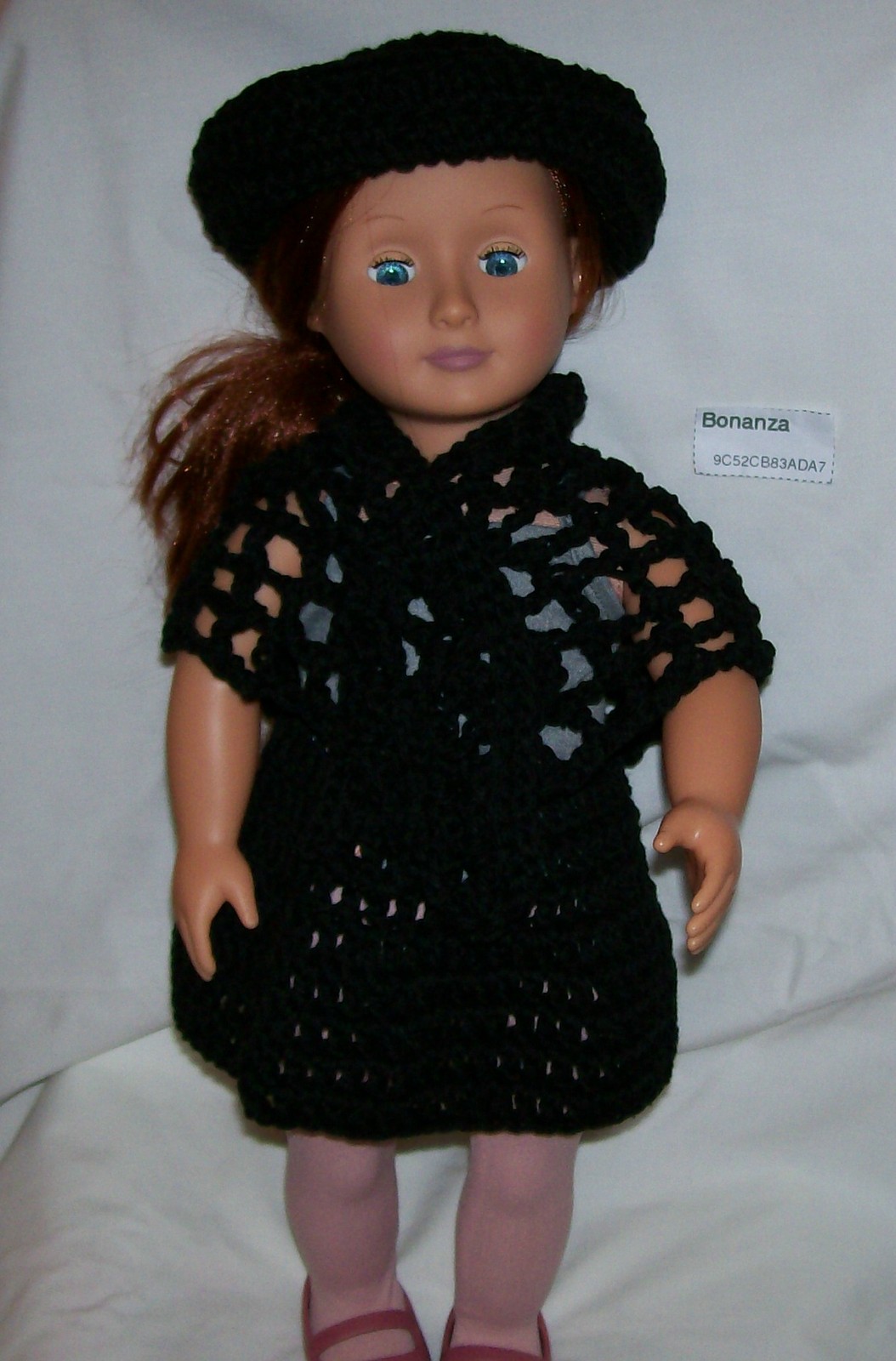 Primary image for 18" Doll 3 Piece Outfit, Crochet, Hat, Shawl, Skirt, 18 Inch Doll, Handmade 