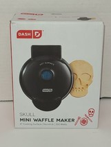 DASH Electric 350W Skull Black 4&quot; Mini Waffle Maker Non Stick - £11.71 GBP