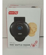 DASH Electric 350W Skull Black 4&quot; Mini Waffle Maker Non Stick - £11.76 GBP