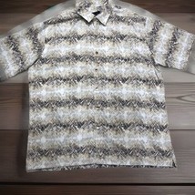 VAN HEUSEN men’s Shirt. Size XL 17-17.5”Beige Short Sleeve Button Front - £8.33 GBP