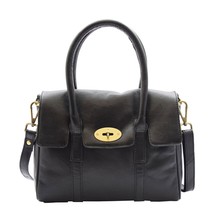 DR304 Women&#39;s Leather Shoulder Handbag Hobo Dress Bag Black - £77.43 GBP