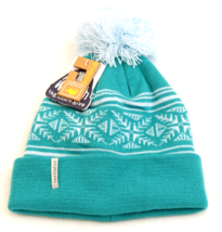 Turtle Fur Dark Turquoise Knit Cuff Pom Beanie Youth Ages 7-12 NWT - £31.64 GBP