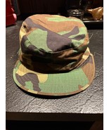 Vintage US Army Military Issue BDU Woodland Camo Hot Weather Cap Hat Siz... - $187.97 MXN