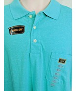 Mens Big &amp; Tall Turquoise Quick Dri Dry Polo Shirt Short Sleeve Sz LT NWT - £11.82 GBP