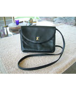 Pre-Loved Paloma Picasso Black Leather Convertible Clutch Purse - £31.27 GBP