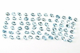 12.7Ct 68pc 4X3mm Natural Blue Topaz Setting VSI Oval Faceted Gemstones - £41.11 GBP