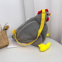 Fashion Women Hen Shape Plush Bag Cute Cartoon Chicken Shoulder Bag Work Travel  - £16.73 GBP