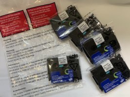 5-Pack Black Ink On White Laminated Label  12mm 0.47&quot; TZe231 Brother PT ... - $17.82