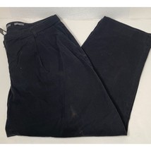 Liz Claiborne Kylie Black Pleated Front Chino Casual Pants Womens Petite 18 - £19.60 GBP
