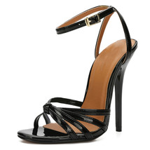Plus Size 48 Sexy High Heels Sandals Women Ankle Straps Fashion Summer Gladiator - £63.52 GBP