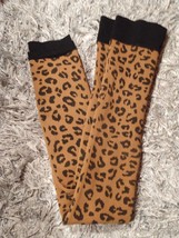 New L/XL Furry Inside Time &amp; Tru Tight Leopard Print Leggings Pants - £10.34 GBP