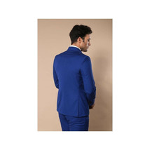 Men Double Breasted Suit WESSI by J.VALINTIN Extra Slim Fit JV5 Royal Blue New image 3