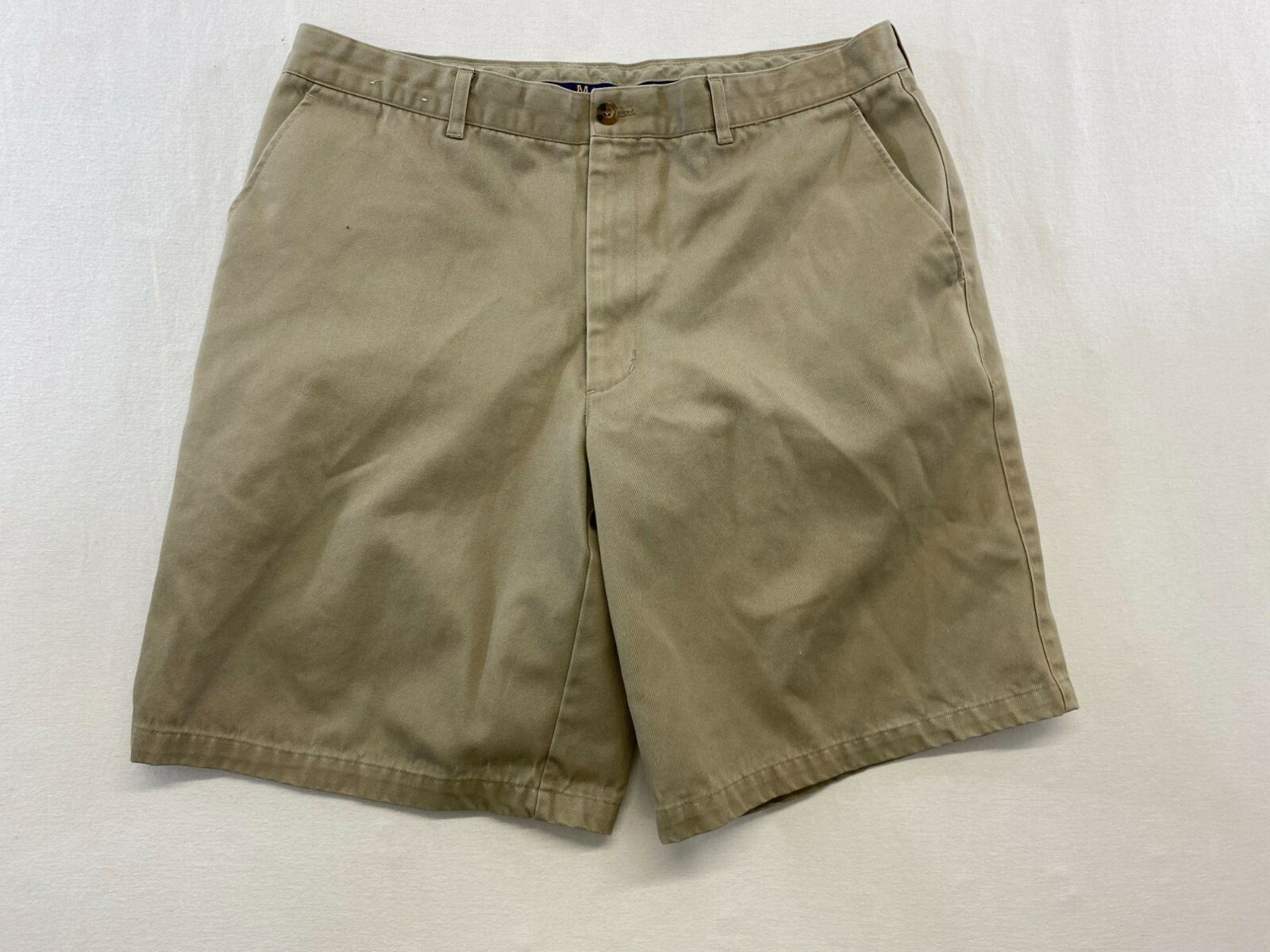 RJ McCarthy Men&#39;s Chino Shorts Size 36 Beige Flat Front Uniform Shorts - $7.92