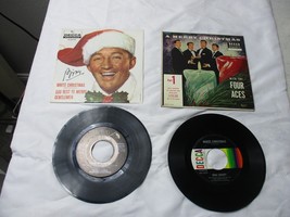 Bing Crosby Perry Como Four Aces Christmas assorted 45 Records Lot - £24.10 GBP