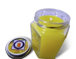 Lemon Scented 100 Percent  Beeswax Jar Candle, 12 oz - £21.53 GBP