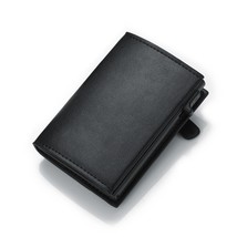   Card Holder Men Wallet Money Bag Male Black Short Purse 2022 Zipper Small Trif - £32.32 GBP