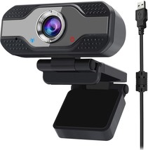 Webcam for PC USB Camera with Microphone Plug Play Built in Mic Full Ult... - $40.23